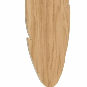 New Envostar applique murale Lehti, forme de feuille, bois clair, 51 x 18 cm