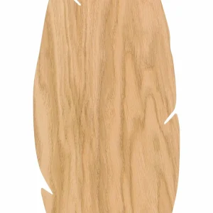 New Envostar applique murale Lehti, forme de feuille, bois clair, 51 x 18 cm
