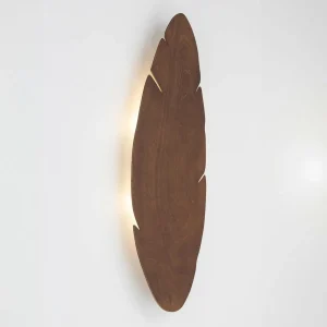 Flash Sale Envostar applique murale Lehti, forme de feuille, noyer, 69 x 24 cm