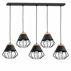 Discount Envostar Fawn suspension à 5 lampes, noir