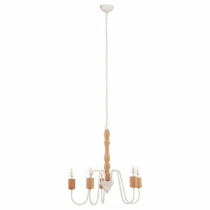 Cheap Envostar Joiy lustre, à 5 lampes, blanc