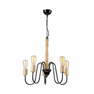 Cheap Envostar Joiy lustre, à 5 lampes, noir