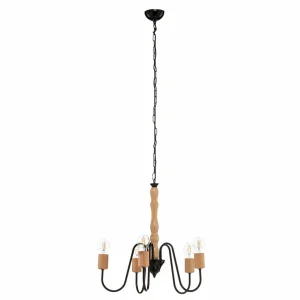 Cheap Envostar Joiy lustre, à 5 lampes, noir