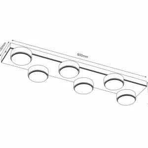 Cheap Envostar Laurent plafonnier avec bois à 6 lampes