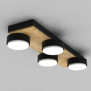 Sale Envostar Laurent plafonnier avec bois à 4 lampes