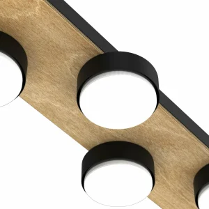 Sale Envostar Laurent plafonnier avec bois à 4 lampes