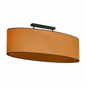 New Envostar plafonnier Idun, marron 80 cm matériau naturel vegan