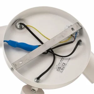 Clearance Envostar Tino spot à 3 lampes rond blanc/bois