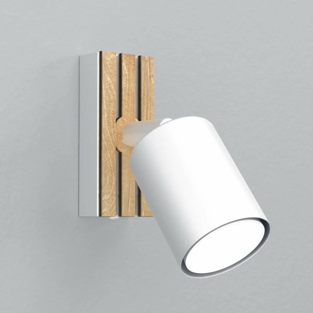 envostar_tino_spot_mural___lampe_blancbois_1.webp Cheap Envostar Tino spot mural à 1 lampe blanc/bois