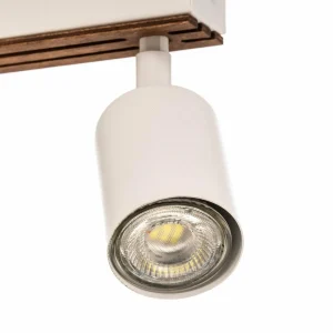 Fashion Envostar Tino spot plafond à 2 lampes blanc/bois