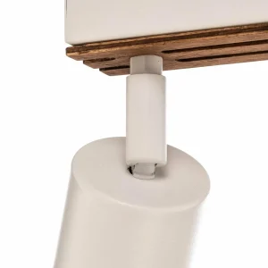 Fashion Envostar Tino spot plafond à 2 lampes blanc/bois
