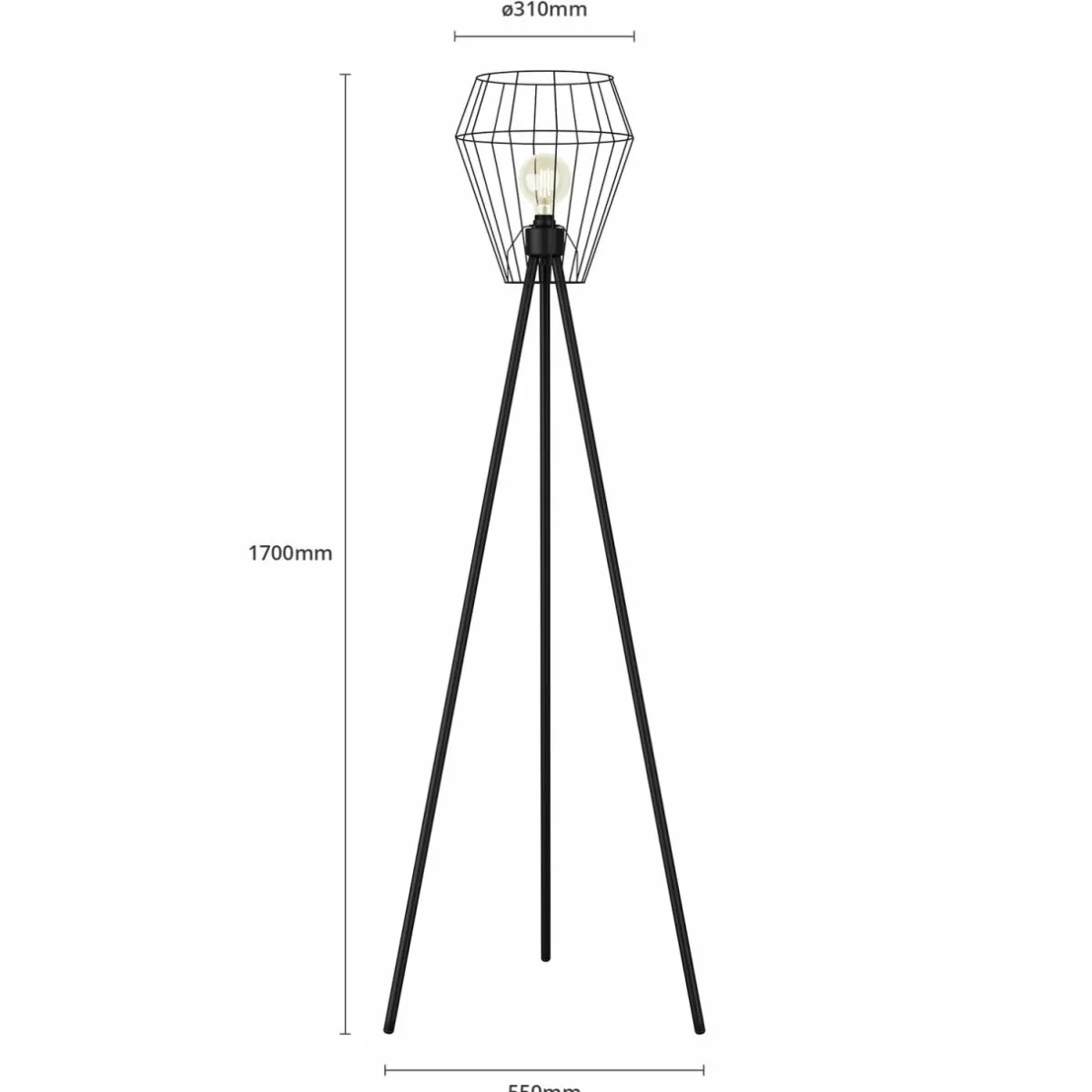 envostar_yahel_lampadaire_en_mtal_noir_4.webp Fashion Envostar Yahel lampadaire en métal, noir