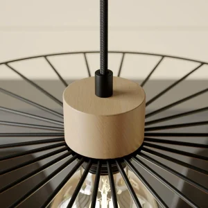 Sale Envostar Yahel suspension, chêne/noir, Ø 45cm