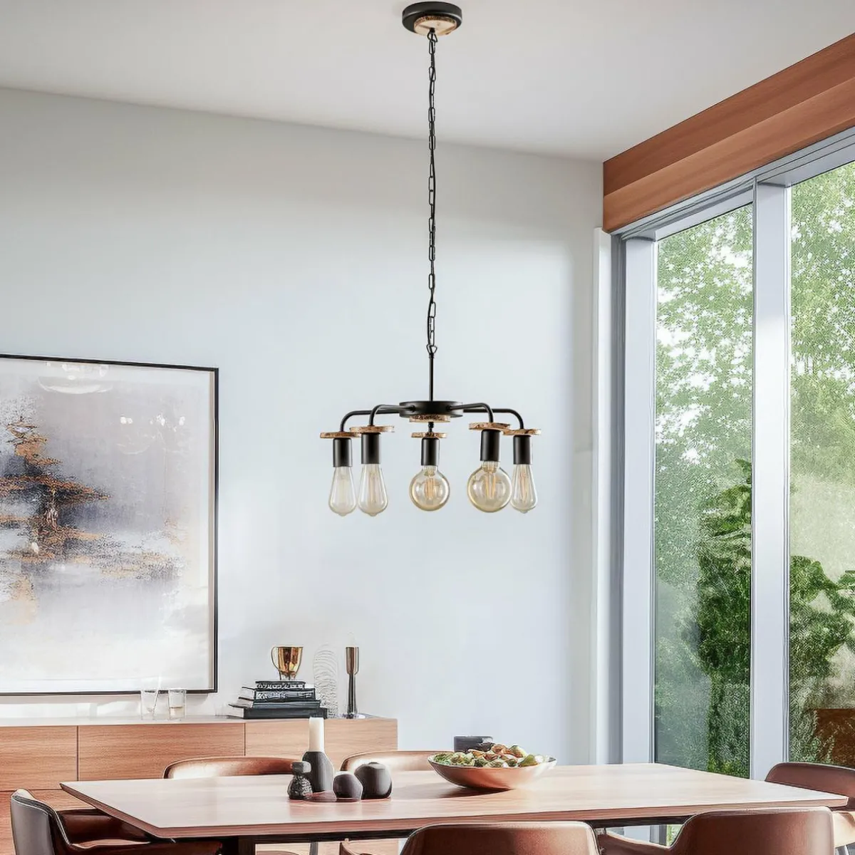 envostar_yorik_suspension_disques_darbre__lampes_0.webp Outlet Envostar Yorik suspension disques d’arbre 5 lampes