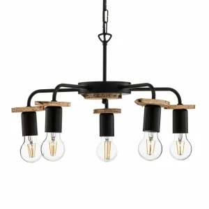 Outlet Envostar Yorik suspension disques d’arbre 5 lampes