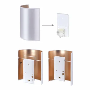 Flash Sale Euluna applique murale jute, blanc/écru, semi-circulaire, hauteur 24 cm