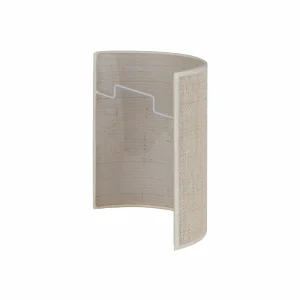 Flash Sale Euluna applique murale jute, blanc/écru, semi-circulaire, hauteur 24 cm