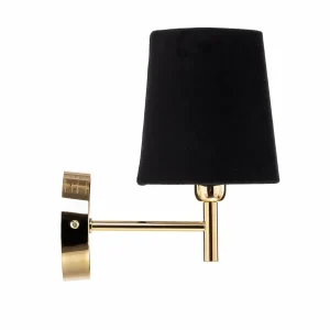 Sale Euluna applique murale Nita, noir/or, à 1 lampe