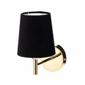 Sale Euluna applique murale Nita, noir/or, à 1 lampe