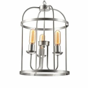 Cheap Euluna Constantine lustre acier à 3 lampes