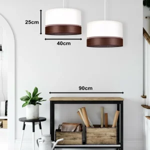 Best Euluna Levo suspension, Ø 40 cm, chêne foncé/écru