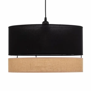 Outlet Euluna Levo suspension, Ø 40 cm, jute/noir
