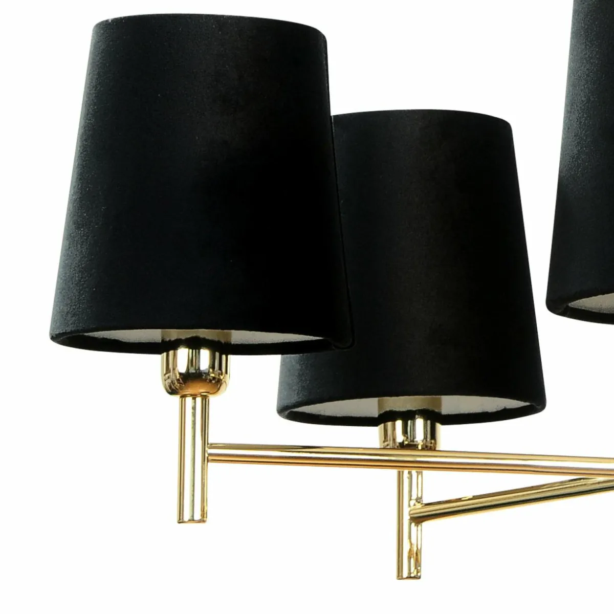 euluna_lustre_nita_noiror___lampes_1.webp Clearance Euluna lustre Nita, noir/or, à 5 lampes