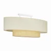 New Euluna plafonnier Boho Cotton, beige, raphia naturel, 80 cm