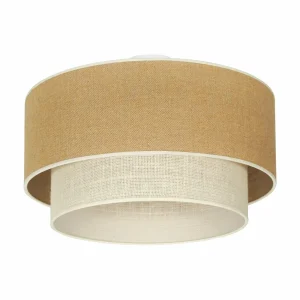 Online Euluna plafonnier Boho Jute, brun naturel/blanc, Ø 60 cm