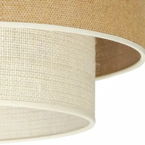 Cheap Euluna plafonnier Boho Jute, brun naturel/blanc, Ø 45 cm