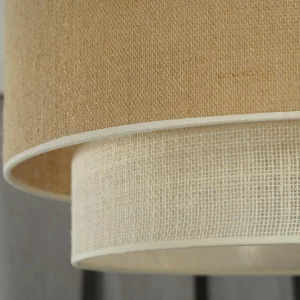 Online Euluna plafonnier Boho Jute, brun naturel/blanc, Ø 60 cm