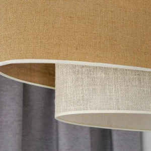 Discount Euluna plafonnier Boho jute, brun naturel/blanc, longueur 80 cm