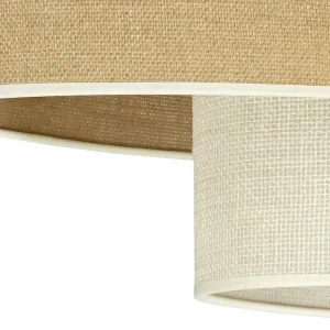 Discount Euluna plafonnier Boho jute, brun naturel/blanc, longueur 80 cm