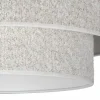 Shop Euluna plafonnier Boucle, écru, textile, Ø 45 cm, à 1 lampe
