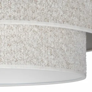 Shop Euluna plafonnier Boucle, écru, textile, Ø 45 cm, à 1 lampe
