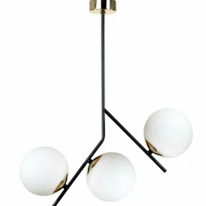Shop Euluna plafonnier Canzo, 3 lampes, verre, Ø 52 cm