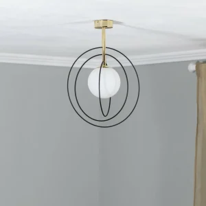 Store Euluna plafonnier Spinn, à 1 lampe, verre, Ø 35 cm