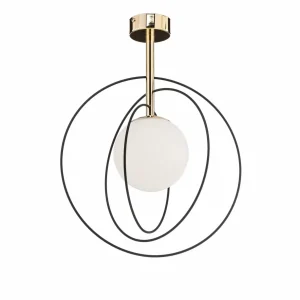 Store Euluna plafonnier Spinn, à 1 lampe, verre, Ø 35 cm