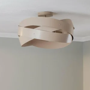 Outlet Euluna plafonnier Tornado, beige, Ø 50 cm