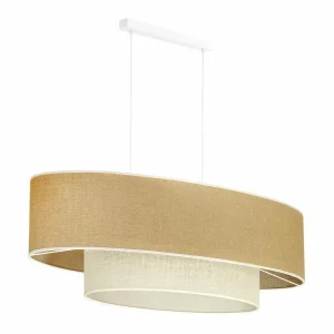 Discount Euluna Suspension Boho Jute, brun naturel/blanc, longueur 80 cm