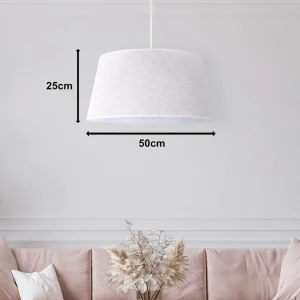 Fashion Euluna Suspension Boucle, textile écru , Ø 50 cm, à 1 lampe