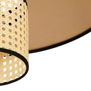 Flash Sale Euluna suspension Manila, doré, rotin, Ø 50 cm