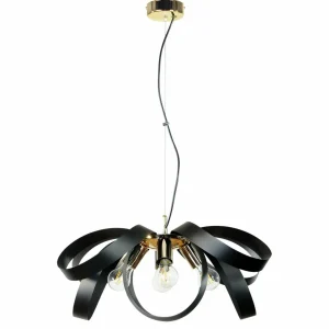 Shop Euluna suspension Petla, noir/or, métal, Ø 65 cm