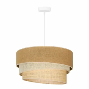 Discount Euluna Suspension Trio Jute, brun naturel/blanc/raffia, Ø 45 cm