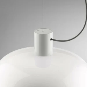 New FLOS Suspension Bellhop Glass S2, blanc, Ø 45 cm, verre, E27