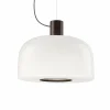 Cheap FLOS Suspension Bellhop Glass S2, brun chocolat, Ø 45 cm