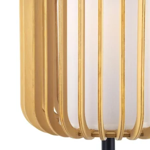 Discount Forlight lampe de table Viva, marron clair, bois/métal, hauteur 49 cm