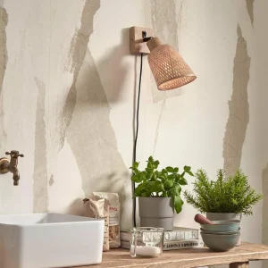 Flash Sale Good & Mojo Applique murale Java, naturel, fiche, bambou