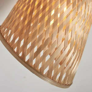 Best Good & Mojo Plafonnier Java, bambou, naturel, à 2 lampes, 24 cm