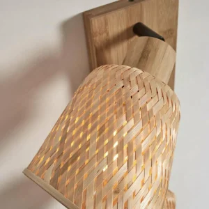 Best Good & Mojo Plafonnier Java, bambou, naturel, à 2 lampes, 24 cm